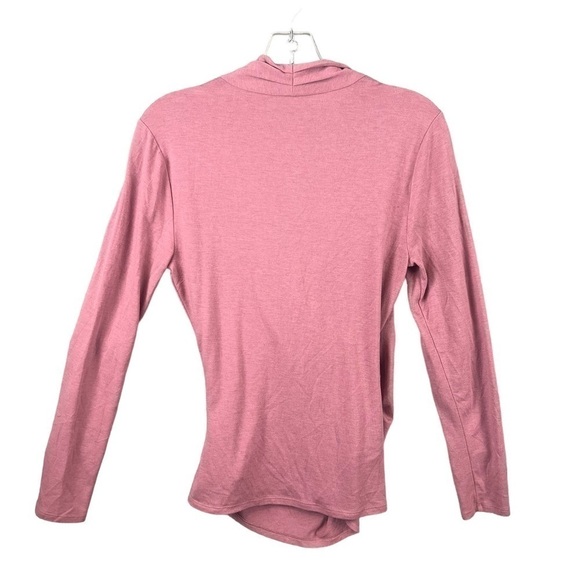 Ann Taylor Draped Jersey Top Blouse Mauve Pink Size Small - Picture 2 of 6